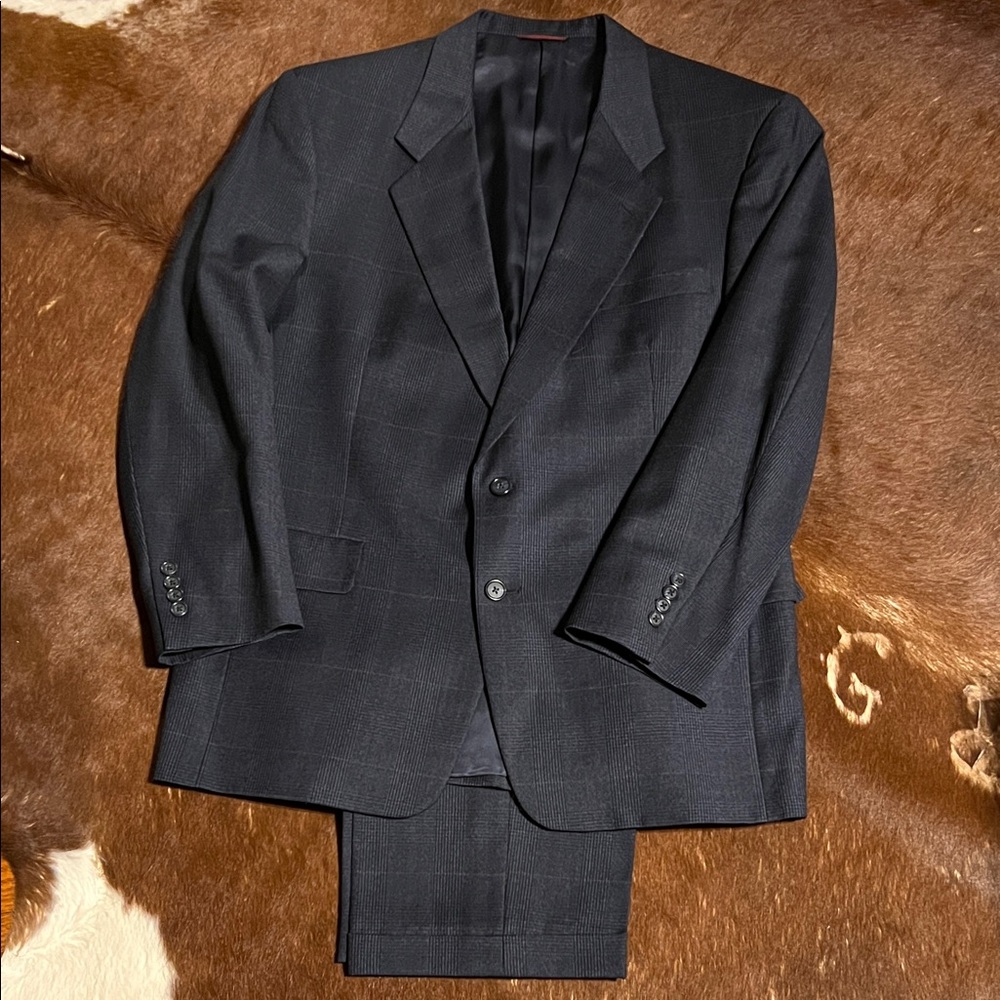 Vintage Hart Schaffner & Marx Wool Blazer 42R USA  Suit
